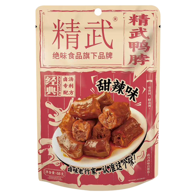 武汉精武甜辣麻辣鸭脖68g