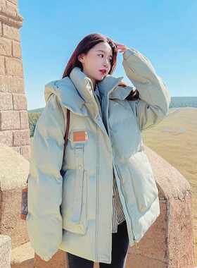 短款羽绒棉衣棉服女冬季新款工装厚外套oversize面包服棉袄