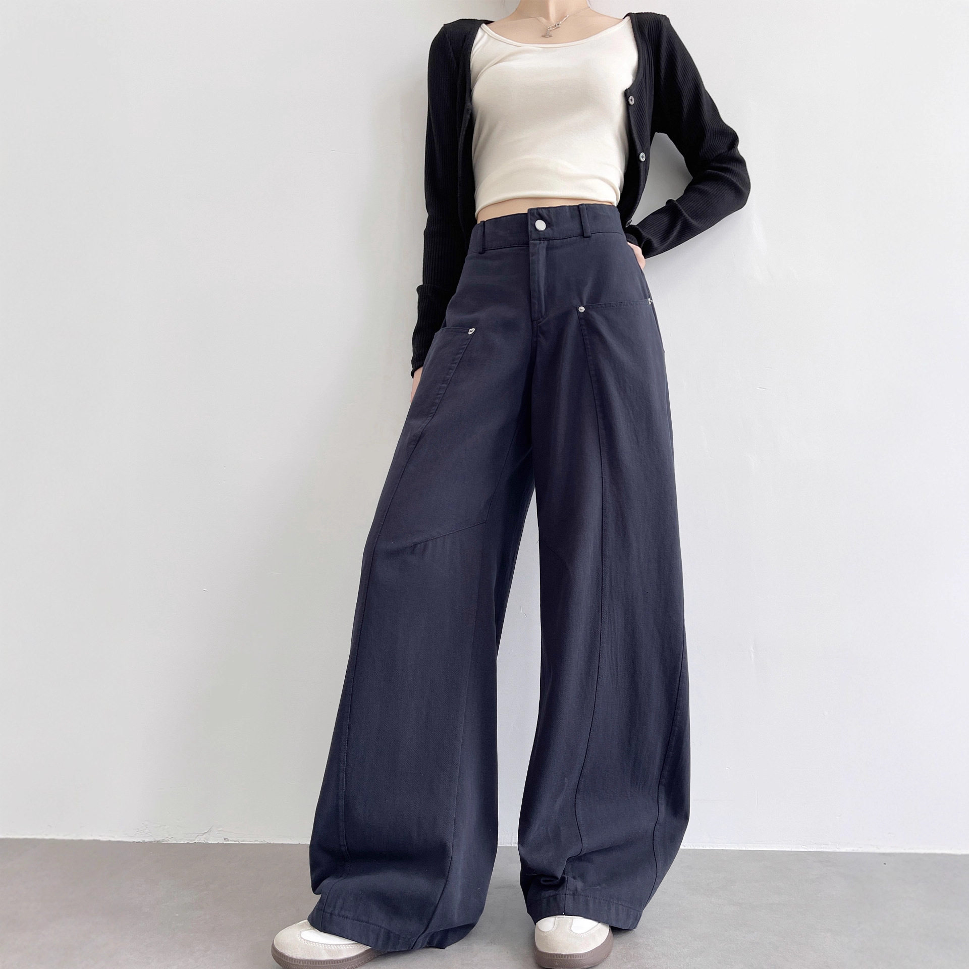 美式辣妹高腰显瘦弯刀休闲裤女2025秋季新款宽松百搭甜酷阔腿裤女