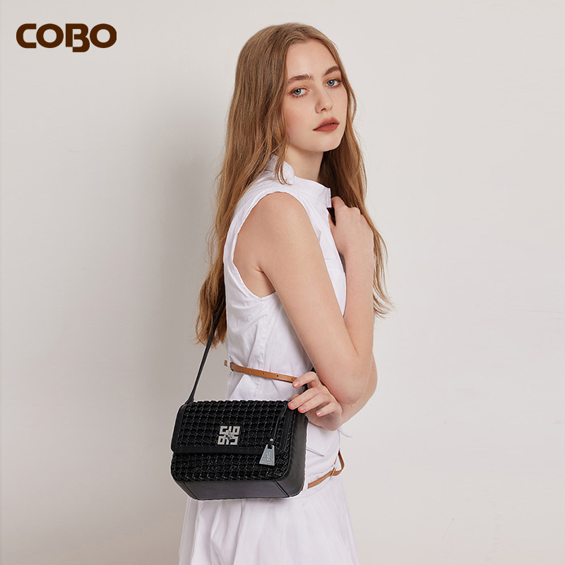 COBO休闲编织中号手工女包