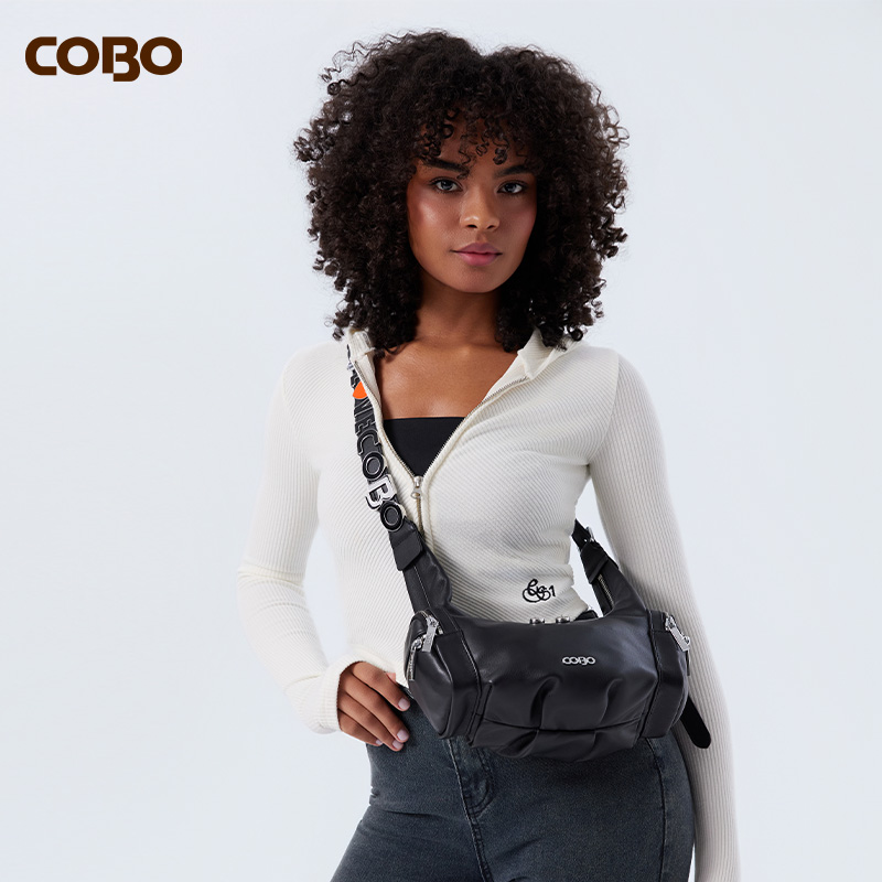 COBO/蔻尔宝2025年新品头层牛皮单肩斜挎手提包时尚休闲百搭女包
