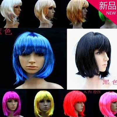 Party performances wig short hairpiece many colors wig