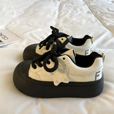 方鱼鹿大头厚底丑萌鞋女