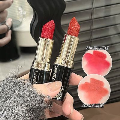 黑管爆款琳妆粉丝绒唇膏女雕花