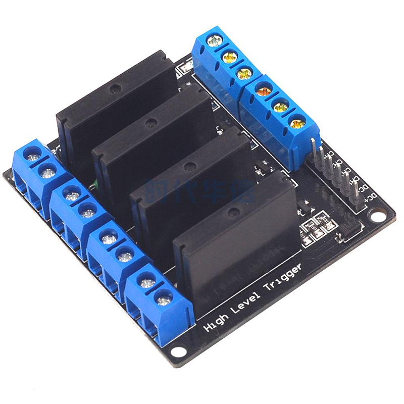 固态继电器模块4路高低电平触发3v5v12v24v保险丝250V2AHY-M283