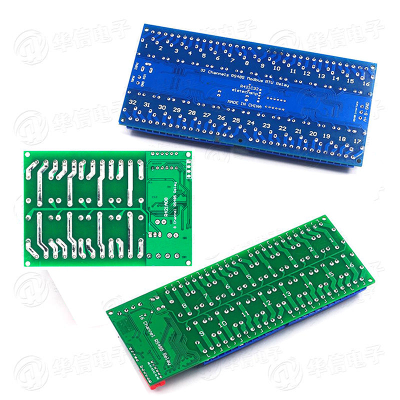 RS485继电器8/16/32通道12V ModbusRTU协议串口遥控开关PLC控制