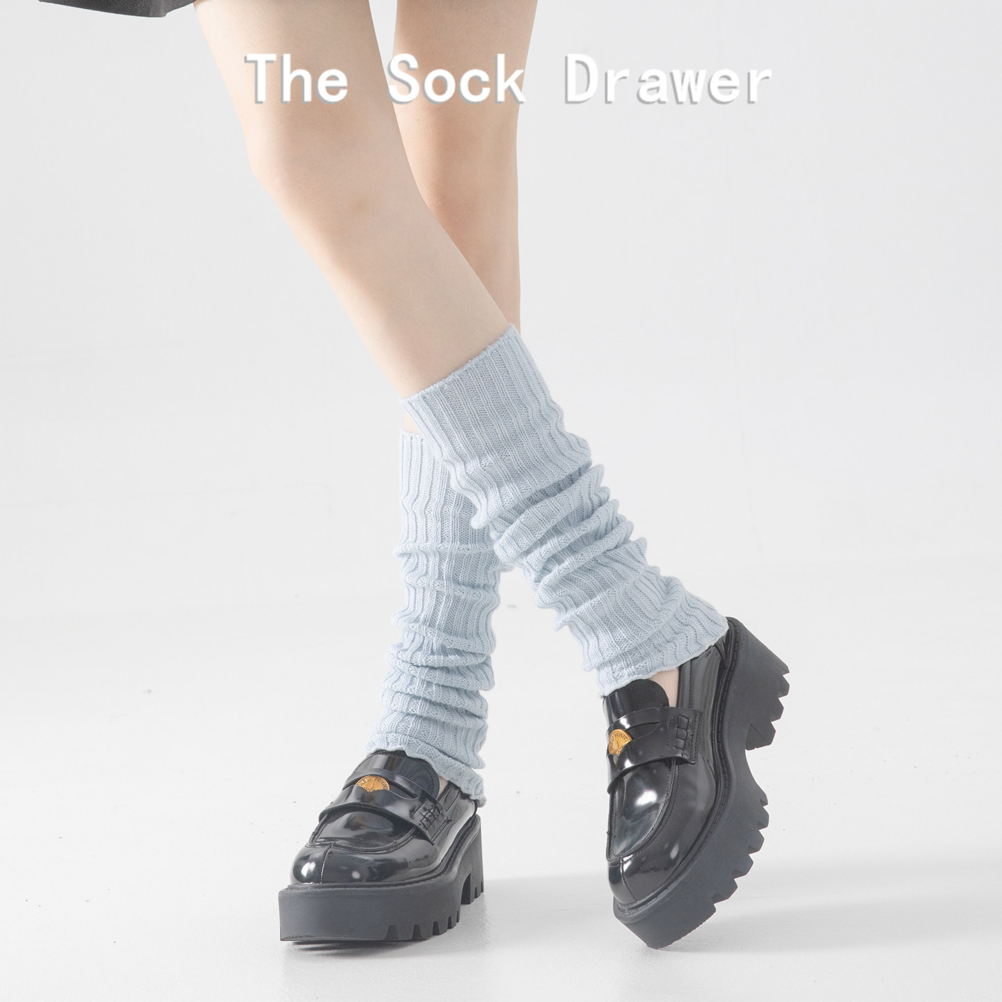 韩版竖纹卷边蓝色冬天袜套女双针羊毛保暖外穿针织小腿堆堆腿套,女士内衣/男士内衣/家居服,长筒袜,淘宝优惠券,粉丝福利购,淘宝优惠卷