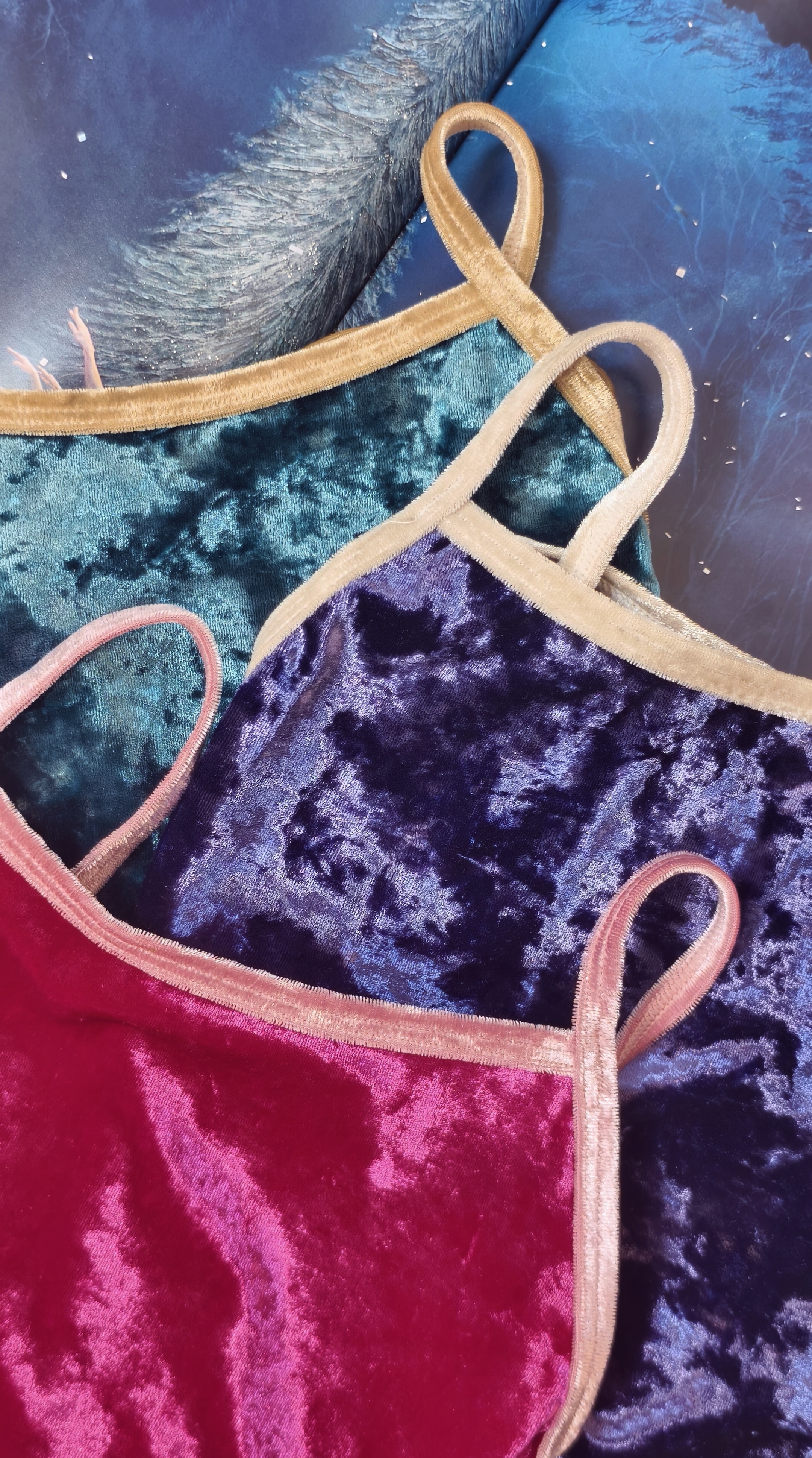 CICELYLI西瑟里李芭蕾体服丝绒拼色舞蹈服艺考基训服练功服