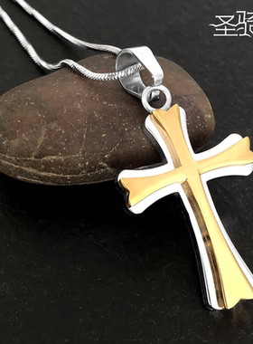 十字架项链吊坠钛钢锁骨链精致感