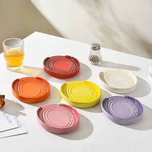 厨房陶瓷锅盖架勺子托厨房收纳置物架免打孔锅托托勺托储物架餐具