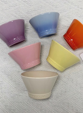 Lc法式家用米饭碗彩虹系列斗笠碗高颜质拉面碗