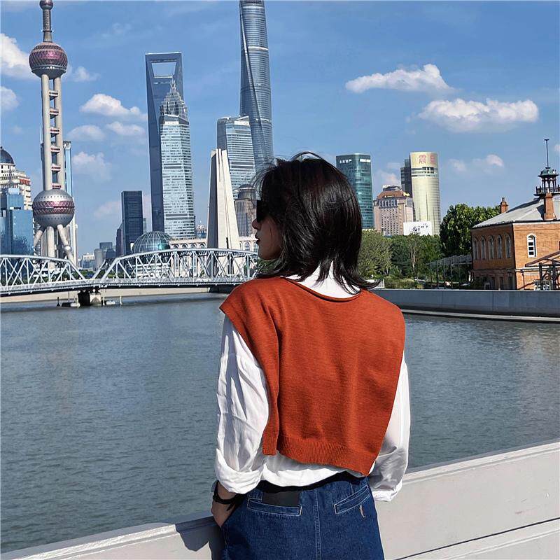 纯色新款针织时尚外搭披肩春秋冬款两用护颈围巾空调搭肩假领薄款