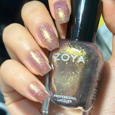 美国ZOYA指甲油偏光zp551偏光紫金人鱼粉珠光Faye环保免烤不可剥