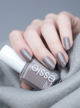 美国essie指甲油高级感奶奶灰卡其藕紫灰色Chinchilly免烤不可剥