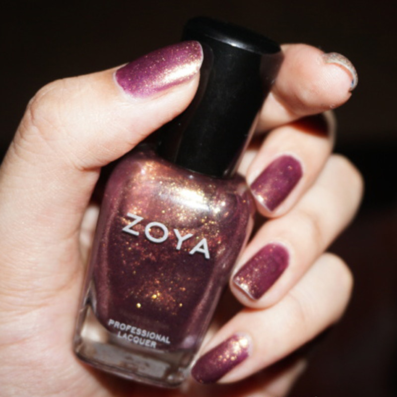 美国指甲油zoya佐雅zp551网红紫金人鱼姬免烤快干持久不可剥美甲