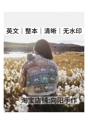 英文 3265 saskie knits棒针编织兔子花片拼接毛衣包毯子电子图解