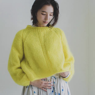 069 [日文] 横田 单款 DARUMA X 武田敦子 - 马海毛插肩套衫