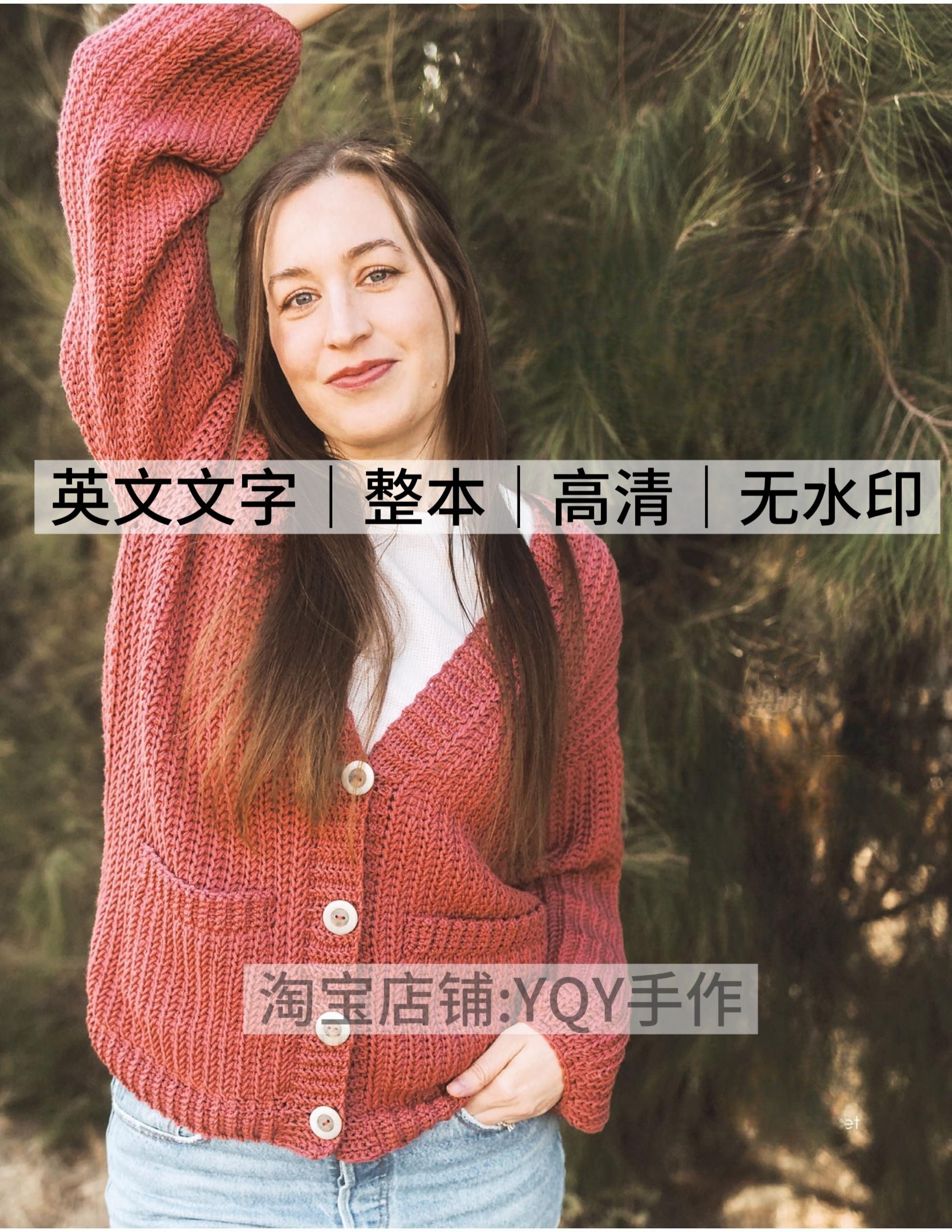 英文文字说明 2734 棒针钩针编织女士毛衣背心吊带电子图解教程