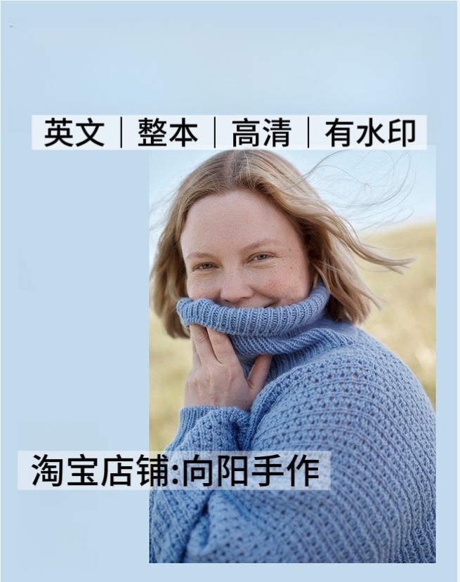 日文 3156 Laine20 2024春棒针编织女士毛衣披肩围巾电子图解教程图片