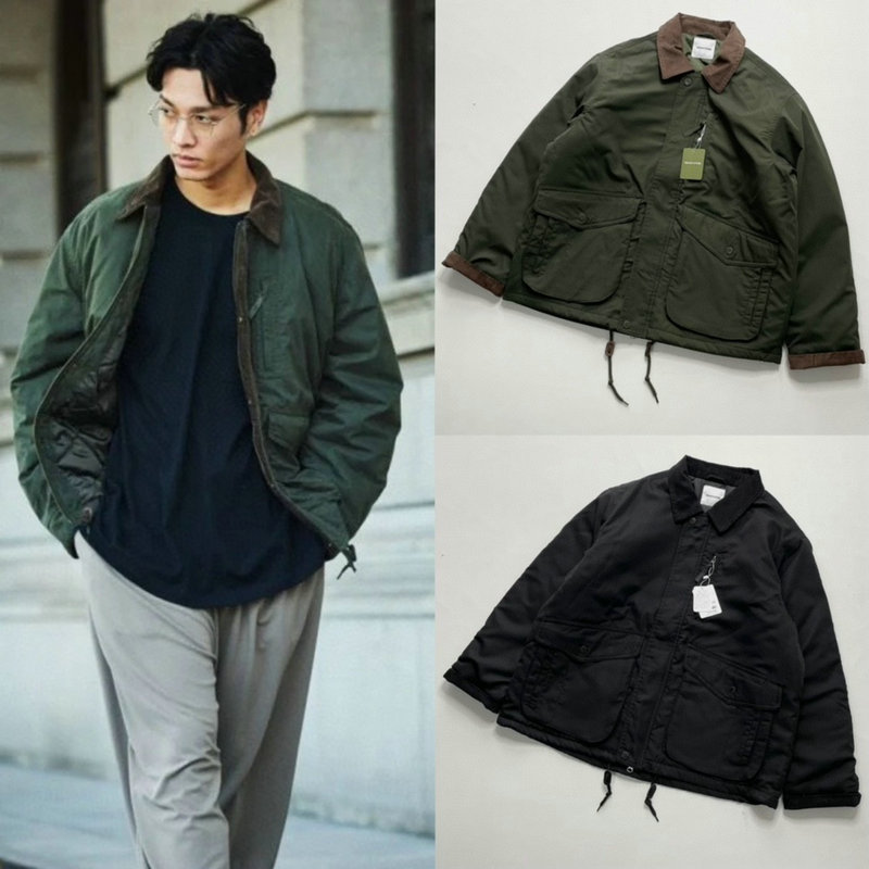 OUT DOOR STYLE复古猎装灯芯绒拉链厚实棉衣防泼水防风多口袋棉服