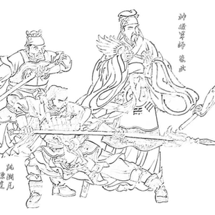 水浒英雄图烙画描红稿 专业烙画纸 印上了浅色线描图案 不用拓稿