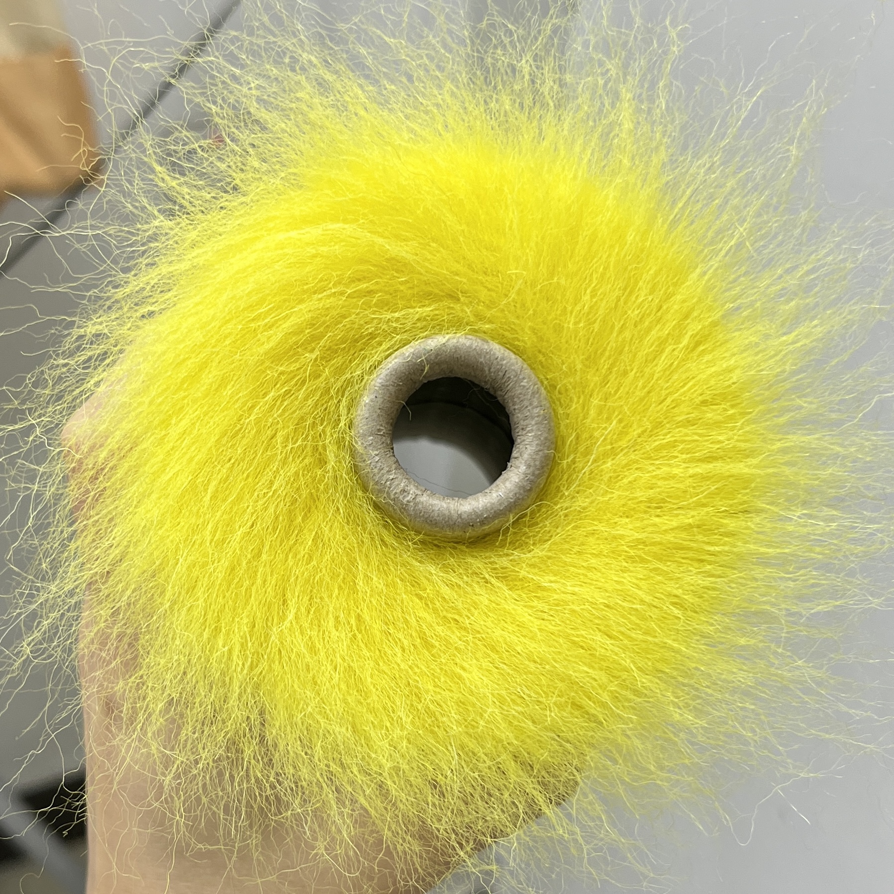 【亮黄色】经典15000支秘鲁羊驼拉毛纱70%苏立羊驼马海柔软细腻