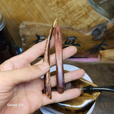 手工海南黄花梨烟斗压棒翘棒刮刀烟斗填草棒堆山包防熄火清理斗钵