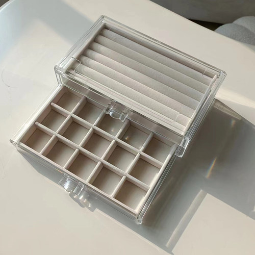 亚克力2层抽屉式首饰盒