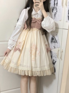 秋冬甜美可爱内搭打底衫 清仓 娃娃领长袖 Lolita洋装 牛奶布丁
