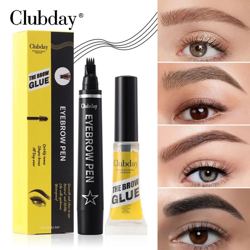 Clubday1+1组合定型四叉眉笔眉胶套装