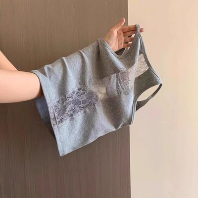 夏季设计感洋气小众吊带背心女带胸垫辣妹内搭蕾丝美背上衣女批发