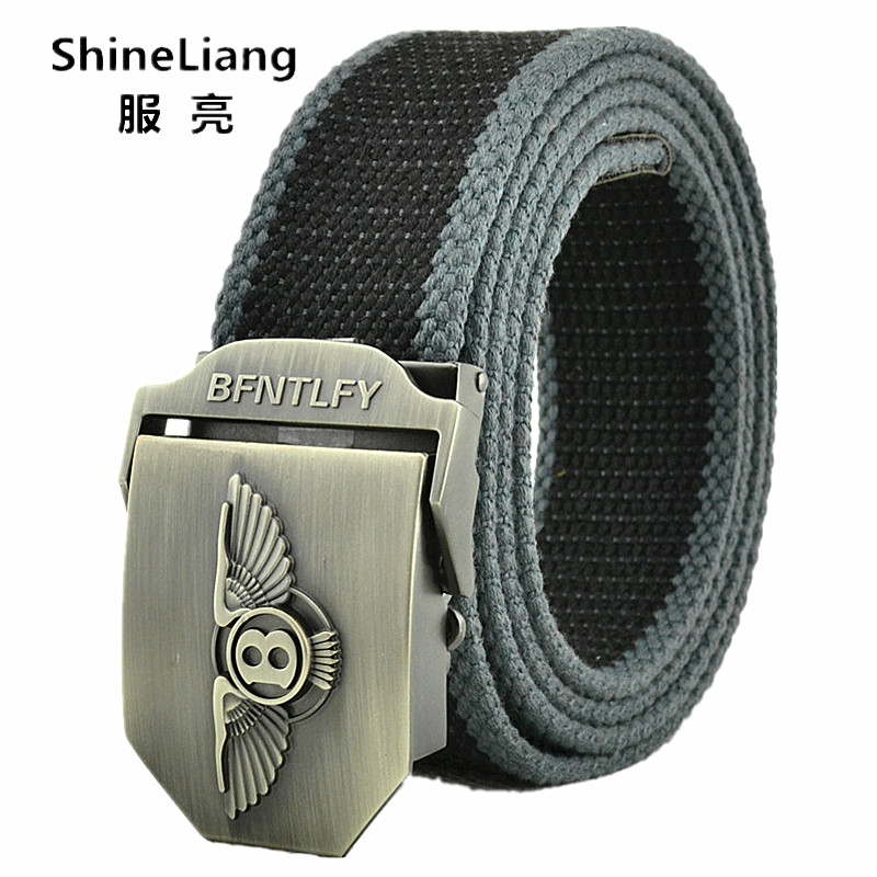 男女士宾利合金透气宽度帆布腰带