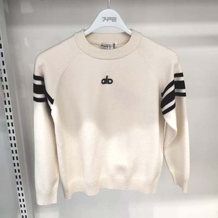 春季新款杰西小子童装男童针织衫毛衣年款儿童圆领打底衫薄款大红