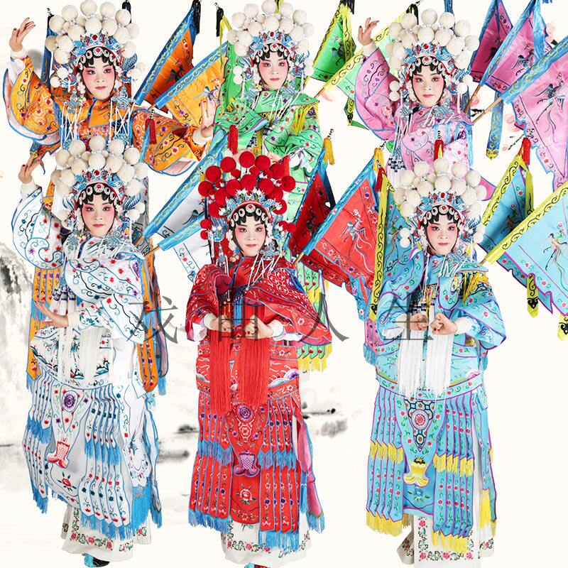 戏曲戏剧服装京剧女大靠古装舞台演出服穆桂英武将军刀马旦电女靠