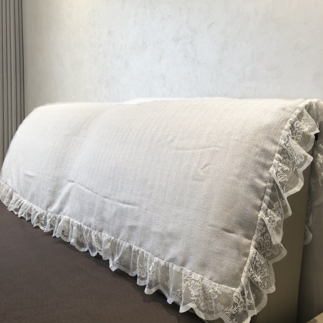 蕾丝边床头罩布艺盖巾简约款