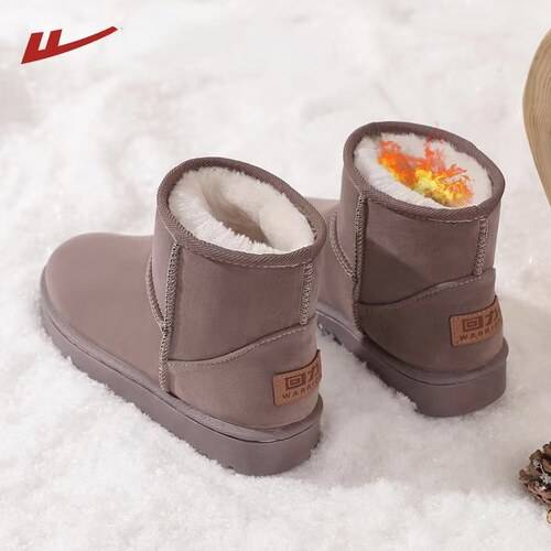 回力女款2026加绒厚底雪地靴
