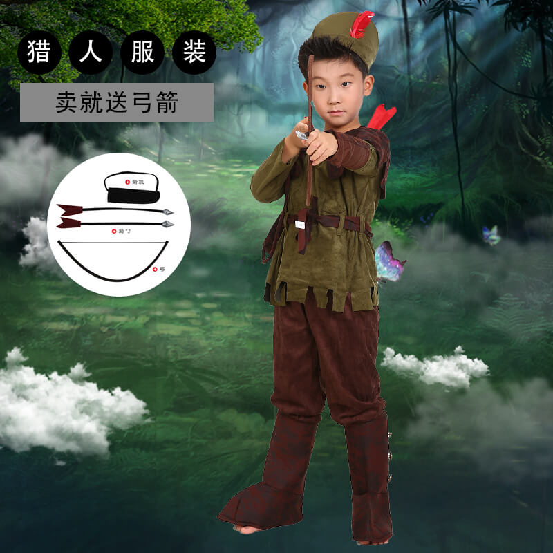 万圣节cos儿童猎人装扮演出服