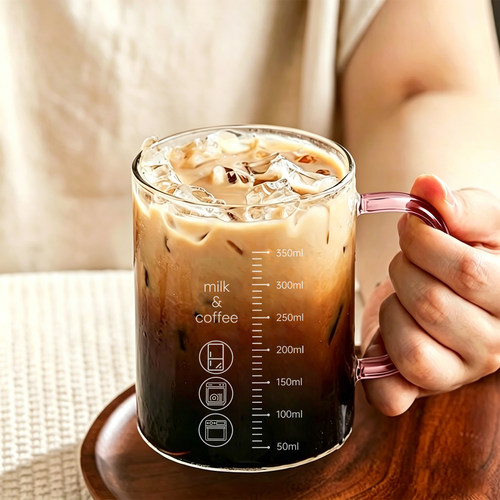 弘珠高硼硅刻度耐热咖啡杯