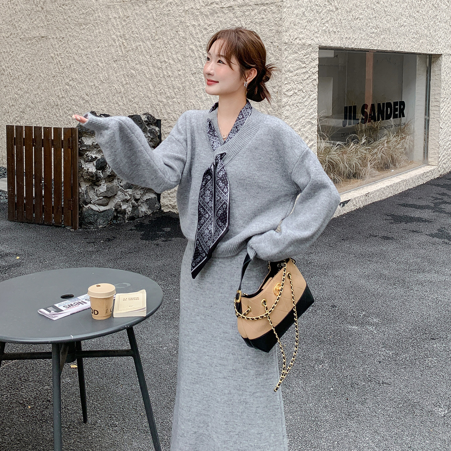 ）时尚针织套装2D120-TZ113-P165-248,女装套装/套裙,2D120