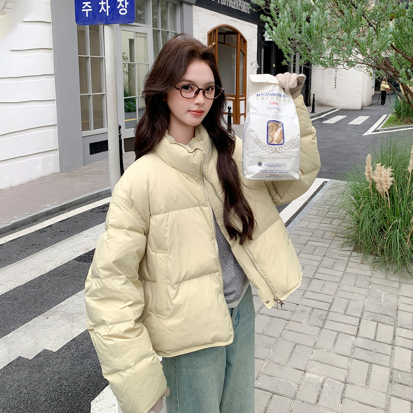 ，立领短款羽绒服2D120-M1223-P215-K328（50绒）,女装羽绒服,2D120