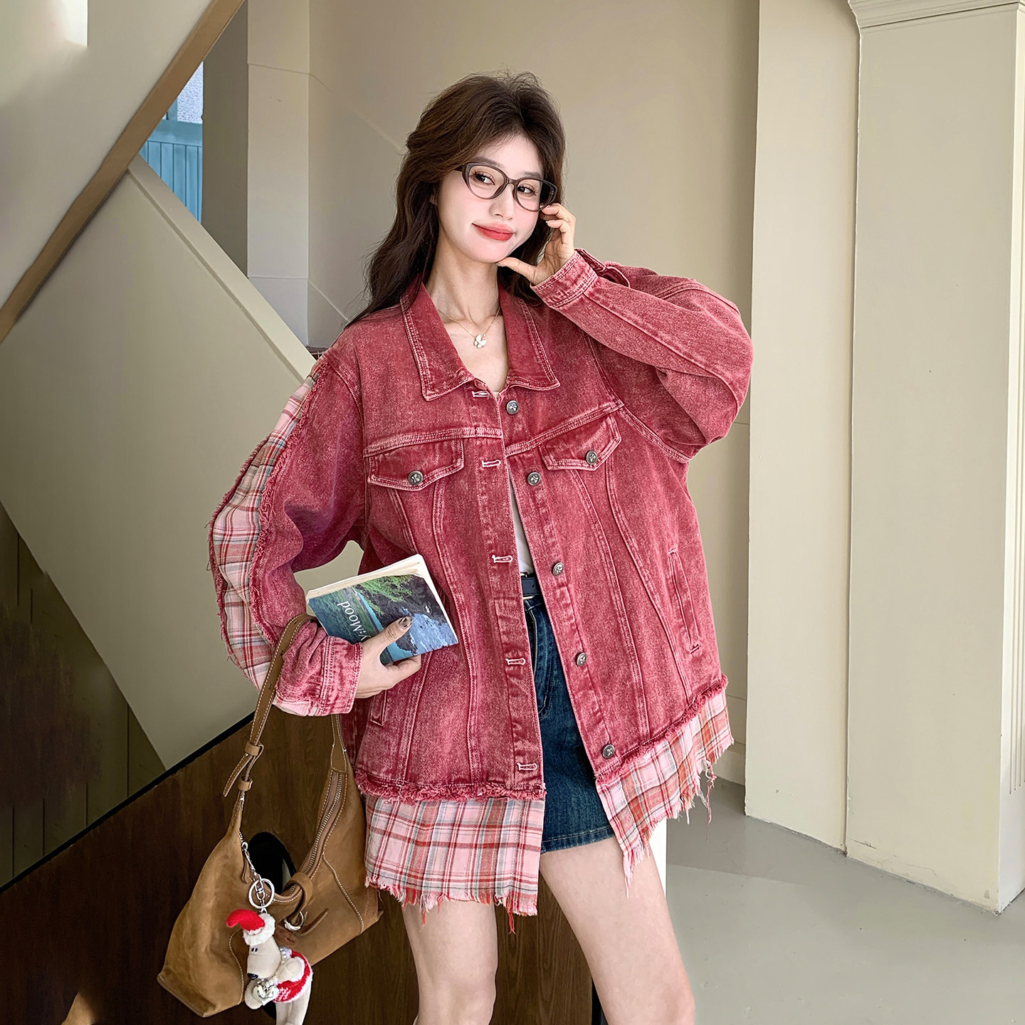 新款）撞色拼接风衣外套2D120-F589-P155-K248,女装风衣,2D120