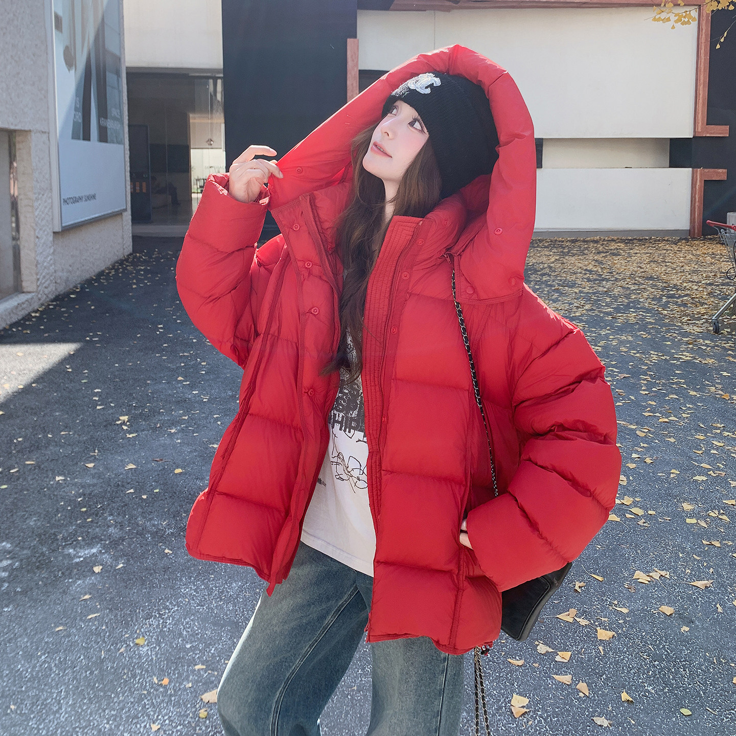 ），新年红羽绒服2D120-M1241-P345--K498（90绒）,女装羽绒服,2D120