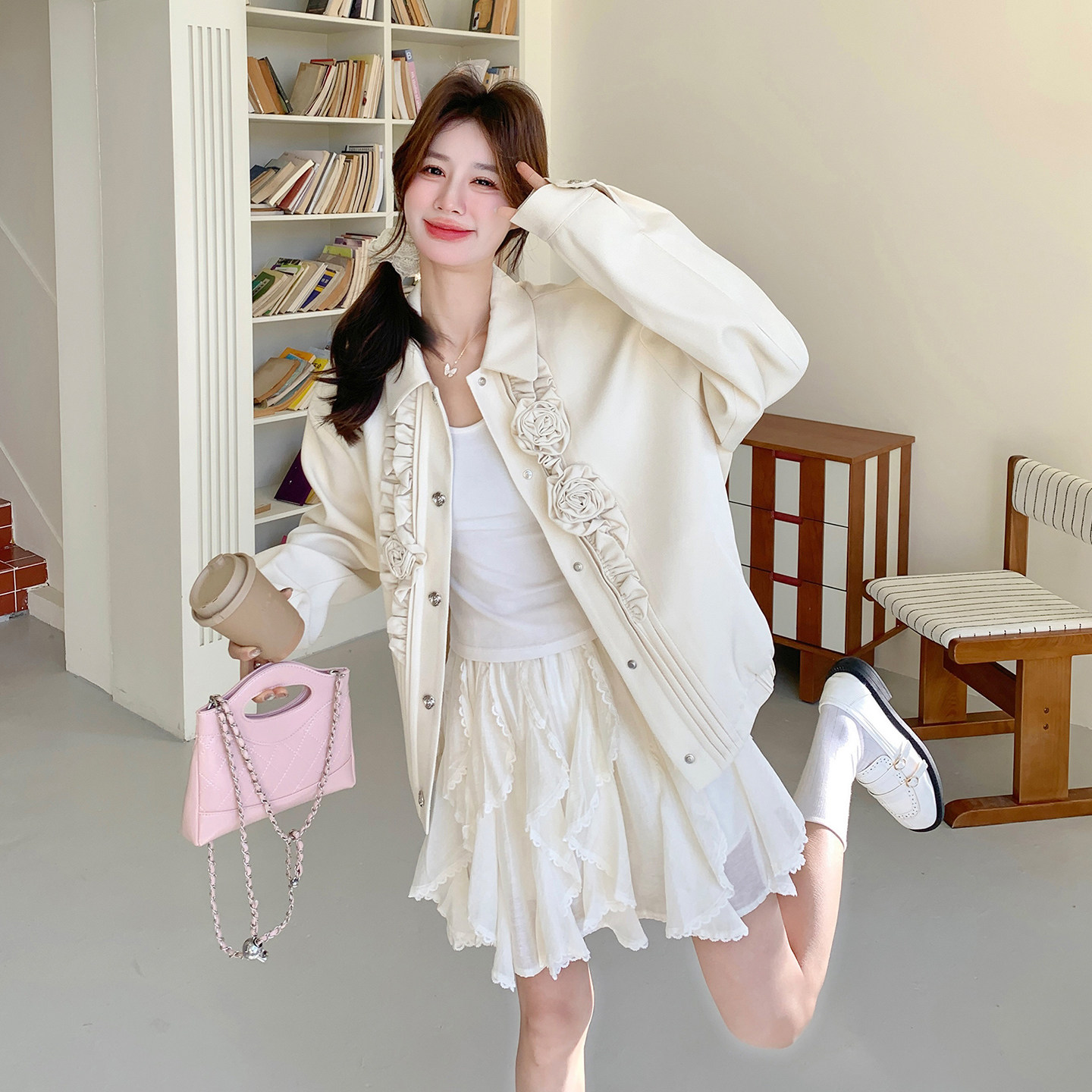 ），韩系设计款短外套2D120-F590-P155-K248（大货已出,女装短外套,2D120