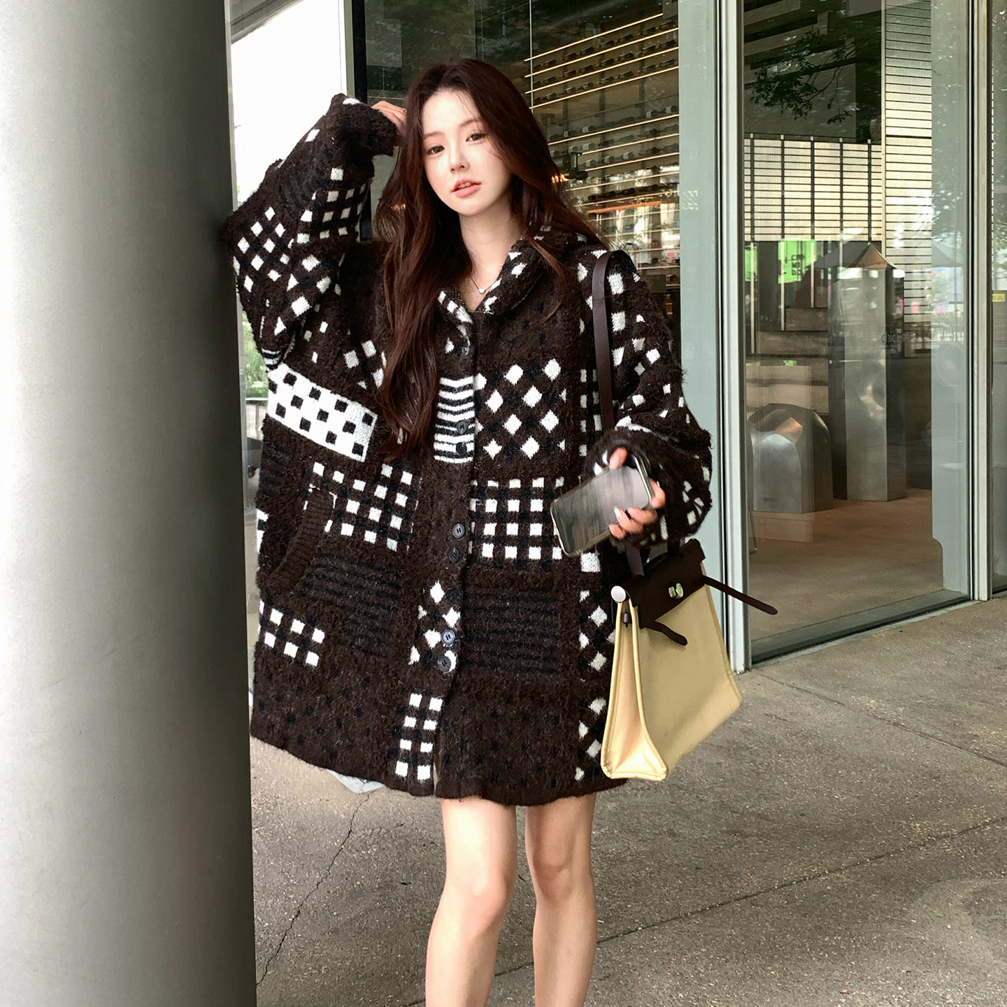 大货）加厚宽松毛织外套：2D120-F586-P185-K258,女装毛呢外套,2D120