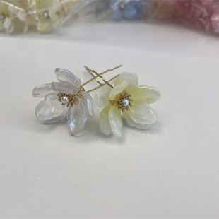 西双版纳傣族头饰 网红民族头花 清新小娘惹发饰 琉璃手工花朵