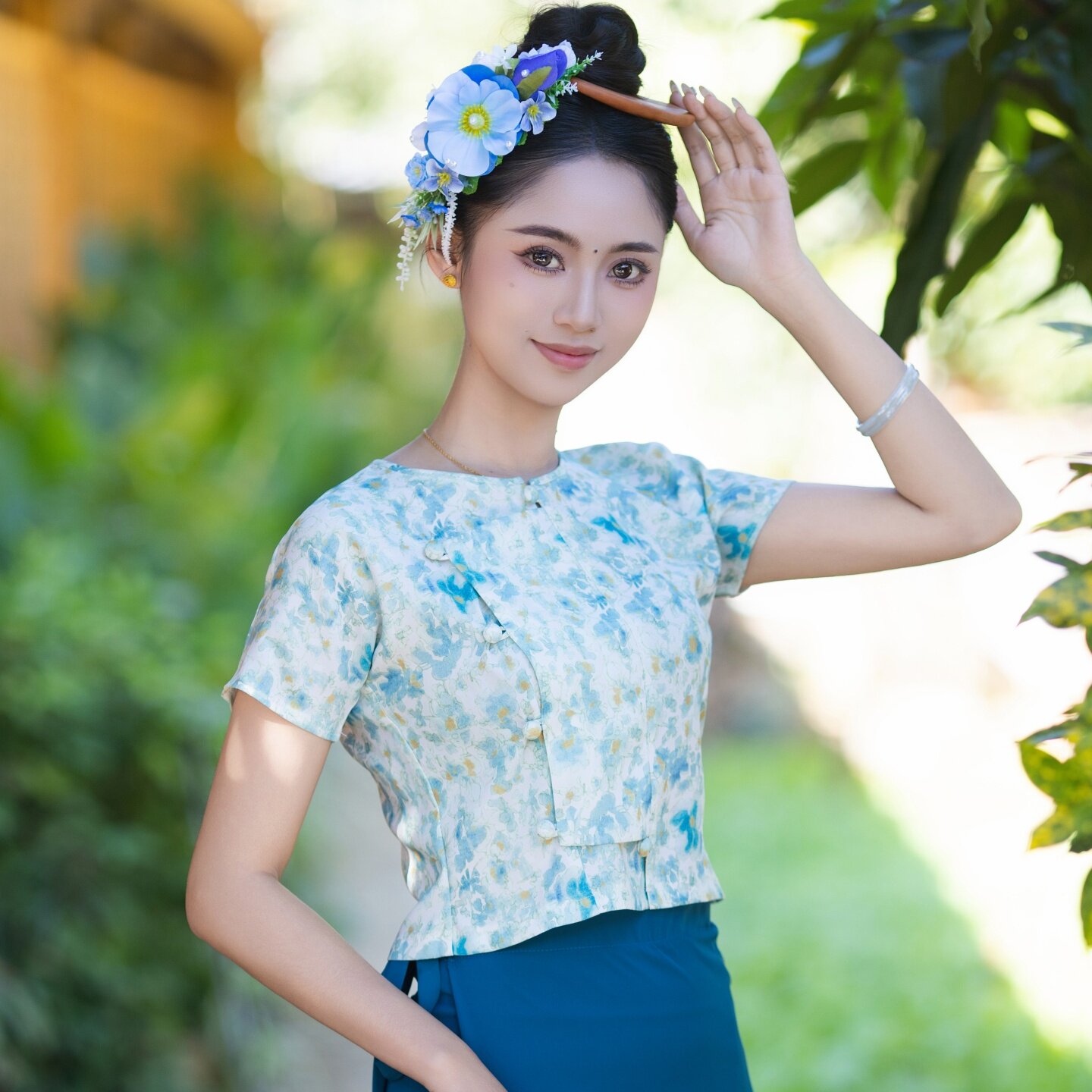 沙芭利 小清新傣族服装 东南亚告庄海边旅游拍照同款 民族服装