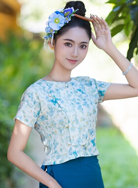 沙芭利 小清新傣族服装 东南亚告庄海边旅游拍照同款 民族服装