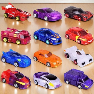 魔幻车神萌卡车神玩具骸骨三头神蛇儿童玩具魔幻对决变形车