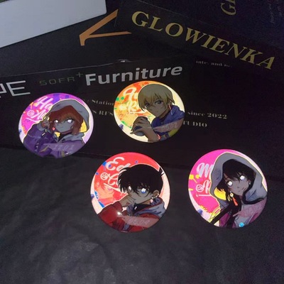 名侦探柯南双闪吧唧徽章