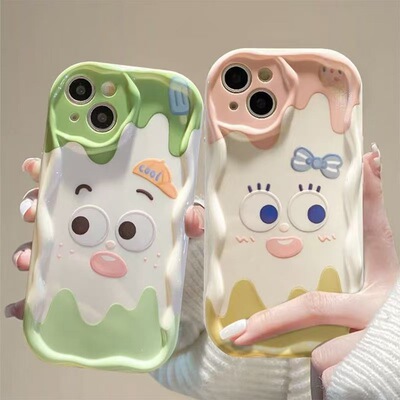 抹茶冰淇淋适用苹果16promax/15/11手机壳iPhone13全包xs/xr软78p